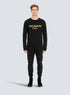 BALMAIN PARIS GOLD  METALLIC LOGO SWEATSHIRT